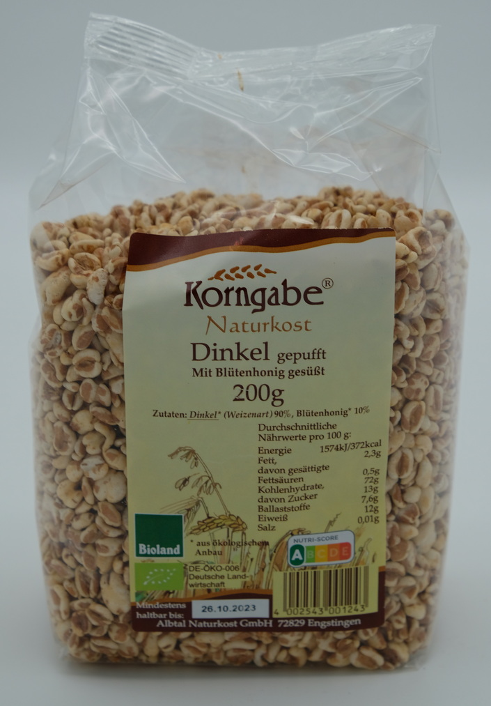 Dinkel-Pops mit Honig, 200g