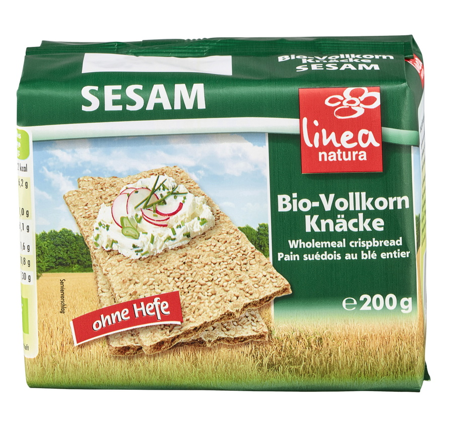 Knäckebrot mit Sesam, Vollkorn, 200g