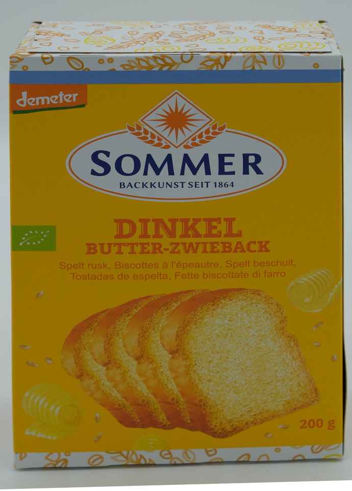 Dinkel-Butterzwieback, 200g