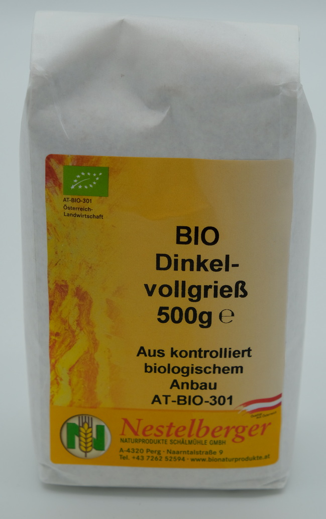 Dinkel-Vollgrieß, 500g